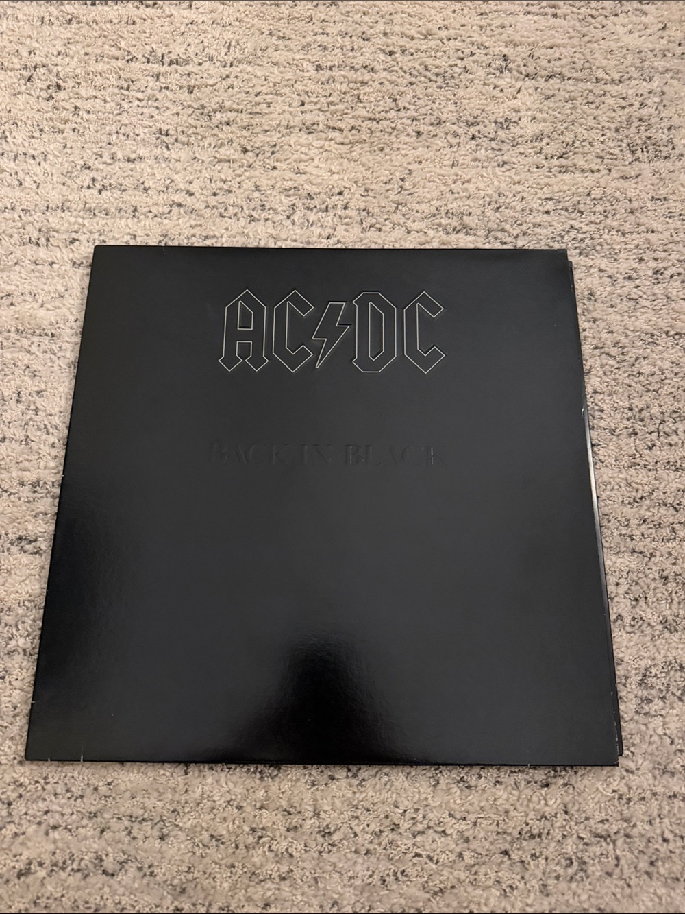 AC/DC Back in Black Embossed Logo Vinyl Jacket
